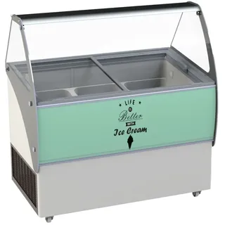 Speiseeisvitrine Eistheke Eisvitrine Eistruhe Verkaufstheke -22/-15°C 354L