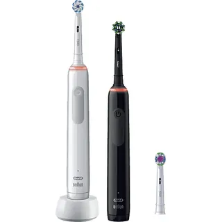 Oral B Pro 3 3900 weiß + 2. Handstück black + Aufsteckbürste