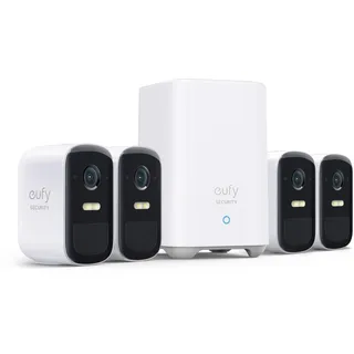 eufy Security eufyCam 2C Pro, Überwachungskamera aussen, 2K Auflösung, 180 Tage Akku, Kompatibel mit HomeKit und Solar Panel, IP67, überwachungskamera aussen Set 4+1, Gebührenfreie Nutzung