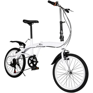 HKDAZZLYN 20 Zoll Faltrad, Klapprad, klappfahrrad Erwachsene, Klapprad 20 Zoll Faltrad 6 Speed Gears Leichter Aluminiumrahmen Folding City Bike, Faltbares Citybike für Pendler und Reisen