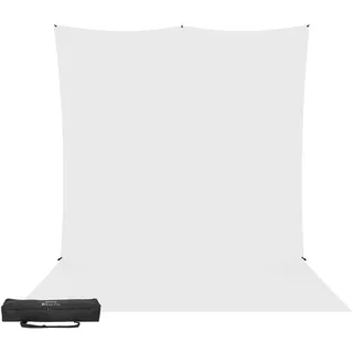 Westcott X-Drop Pro - High-Key White (8' x 13') Wrinkle-Resistant Backdrop, 2.4x4m (243.80 cm), Hintergrundsystem, Weiss