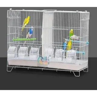 OHMG Voliere, Käfig, Vogelkäfig, für den Innen- und Außenbereich, 40 x 40 x 58 cm, Vogelkäfig, für den Innenbereich, tragbar, Dach zum Öffnen für Wellensittiche, Kanarienvögel, Nymphensittiche,