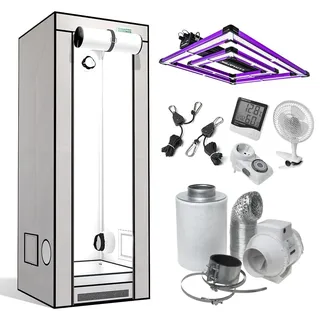 GrowPRO Growzelt Komplettset mit Lumatek Grow LEDs (XS + ATS PRO 200W)