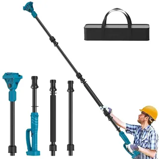 Teleskopstange für Hochentaster und Gartenschere Kompatibel mit Makita 18V(ohne Akku),Astschere Teleskop Ausziehbar bis 2m, Drehung Verlängerungsstange Aluminiumlegierung mit Handtasche