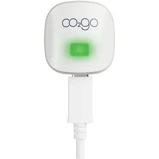 co2go- kleiner mobiler CO2-SENSOR mit Infineon XENSIVTM PAS CO2 sensor,CO2 Melder entwickelt und gestaltet in Deutschland, mit CO2-Ampel farbiger Lüftungsempfehlungen