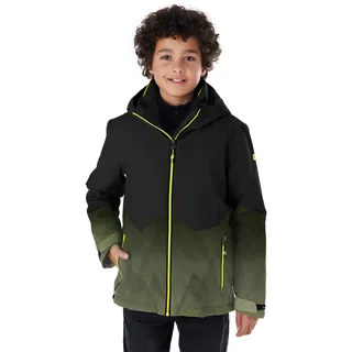 KILLTEC Jungen Skijacke/Funktionsjacke mit Kapuze und Schneefang KSW 383 BYS SKI JCKT, schwarz, 128, 42096-000