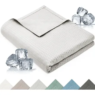 Blumtal Kühldecke, Hellgrau, Textil, 120x100 cm, Oeko-Tex® Standard 100, Wohntextilien, Decken, Kuscheldecken