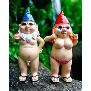 2 Stück Lustiger Nackter Gartenzwerg, Freche Gartenzwerge, Ornamente Für Den Auß