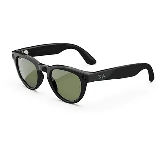 Meta Ray-Ban Meta Headliner, glänzend Schwarz, polarisiert, G15-Grün, AI Glasses