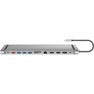 Logilink USB 3.2 Gen2 Docking-Station 12-Port mit PowerDelivery & USB-C