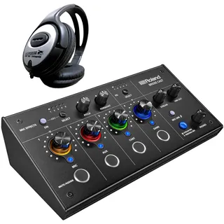 Roland Bridge Cast Dual Bus Gaming Mixer Komplettlösung für Audio-Streaming + keepdrum Kopfhörer