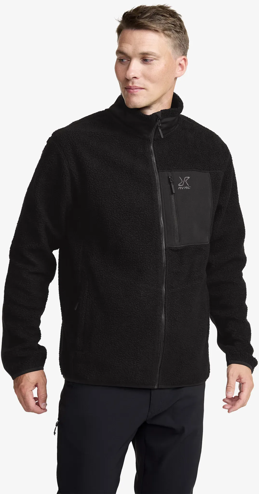 High Pile Fleece Jacket Herren Black, Größe:L - Herren > Oberteile > Fleece & Midlayers - Schwarz