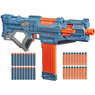 Hasbro Nerf Elite 2 Turbine CS-18 motorisierter Blaster, 36 Nerf Darts, 18-Dart Clip-Magazin, mit Erweiterungsoptionen, frustfreie Verpackung