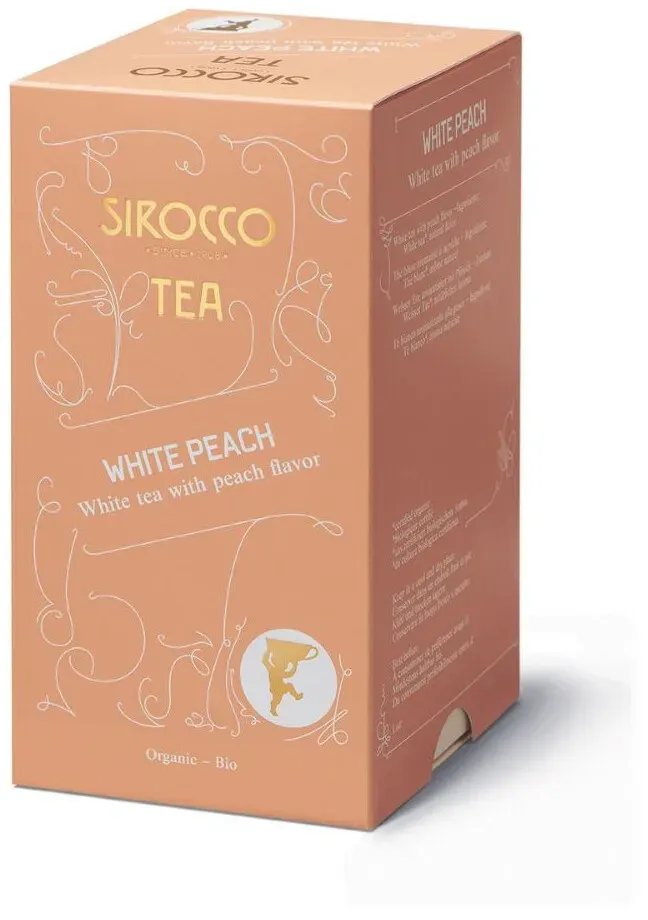Sirocco Bio Tee White Peach Weißer Tee mit Pfirsich 20 Sachets à 2,5 g