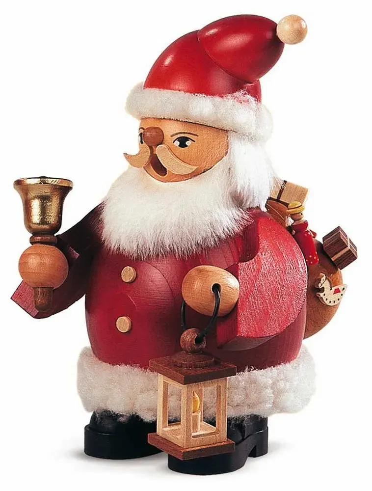 Müller Erzgebirge Räuchermann klein Weihnachtsmann 12 x 14 cm