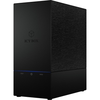 Icy Box IB-RD3621U3 Externes RAID-System für 2x 3,5 SATA HDD, USB 3.0 (UASP), SATA III, Lüfter, Standby, schwarz,