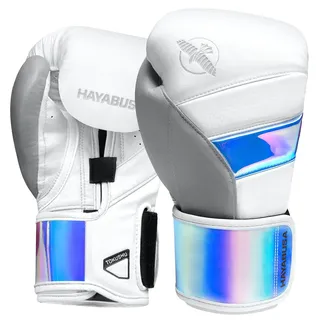 Hayabusa T3 Boxhandschuhe Boxhandschuhe Damen Herren - Weiß/Schillernd, 10oz