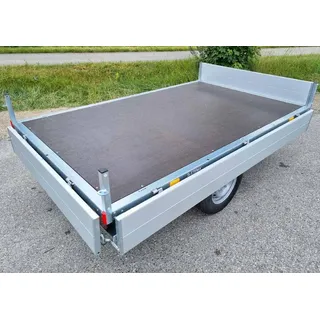 Hochlader 1300 kg Anhänger Autoanhänger PKW KFZ 251x153cm gebremst stützrad