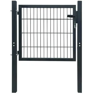 vidaXL 2D Zauntor (Einzeltor) 106 x 130 cm Anthrazitgrau