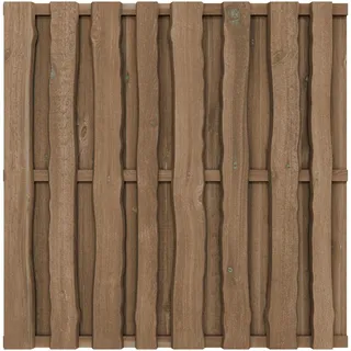 Delta Zaun Bohlenzaun Natura 180 x 180 cm braun