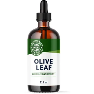Vimergy Olivenblatt, 57 Einnahmen – Olivenblattextrakt Flüssig – Olivenblattextrakt – Vegane Nahrungsergänzung -– Ohne Zucker oder Bindemittel – Gentechnik- und Glutenfrei (115 ml)