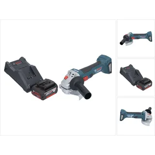 Bosch Professional Winkelschleifer 18 V 125 mm Brushless + 1x Akku 4,0 Ah + Ladegerät