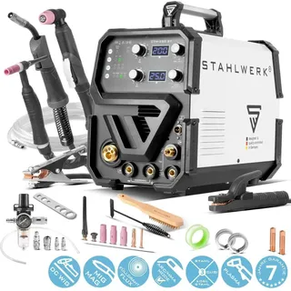 STAHLWERK 4 in 1 Kombi-Schweißgerät CTM-250 ST mit 200 A und 50 A Plasma-Funktion