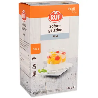 RUF Gelatine Rind Halal, Sofortgelatine kalt löslich ohne Einweichen und Erhitzen, 1 x 500g