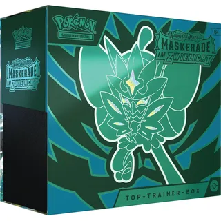 Pokémon Top Trainer Box Karmesin & Purpur Maskerade im Zwielicht 
