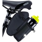 AARON Satteltasche Fahrrad Satteltasche mit Flaschenhalter, wasserabweisend mit Reflektor schwarz