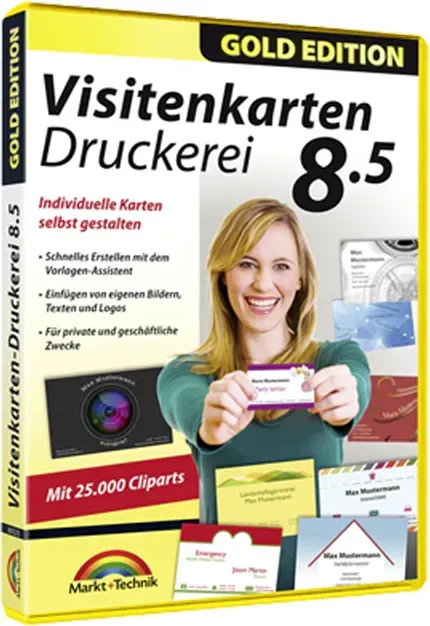 Markt+Technik Visitenkarten Druckerei Gold Edition
