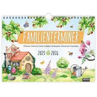 Trötsch Verlag Trötsch Familienterminer Landgrüße für 18 Monate 2025/2026