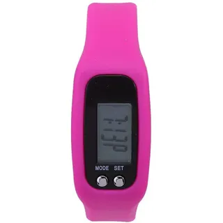 Step Counter Smart Armband Uhr Armband Kalorienzähler Schrittzähler Sport Fitness Tracker(Rosenrot)