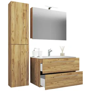 VCM Badmöbel-Set Badinos 4-tlg. Braun