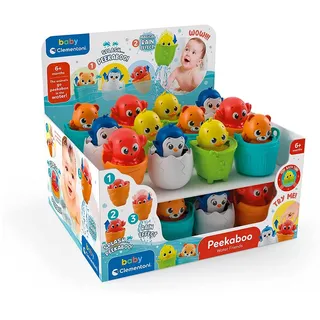 CLEMENTONI 17655 - Wasser-Freunde Badespaß - badespielzeug, Baby Spielzeug, 1 badespielzeug für Kleinkinder ab 6 Monaten
