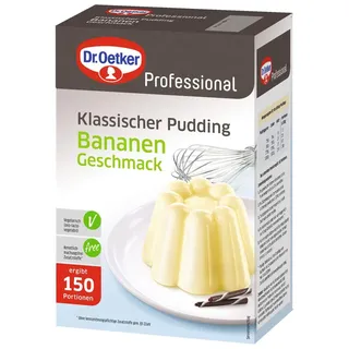 Dr. Oetker Professional Klassischer Pudding mit Bananen-Geschmack, Puddingpulver in 1 kg Packung