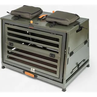 Hundetransportbox 900 faltbar 1 Hund Aluminium grün L