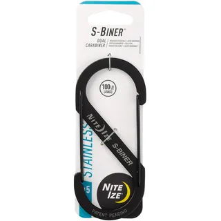 NITE IZE Karabiner S-Biner Gr. 5 schwarz Doppelhaken, Gr.5