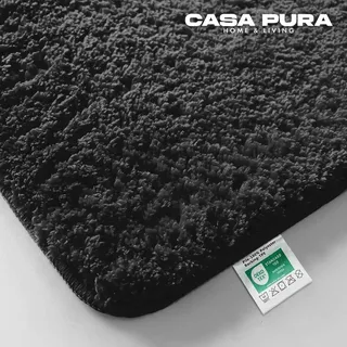 casa pura Karat Sky Uni Deep Black 70 x 120 cm