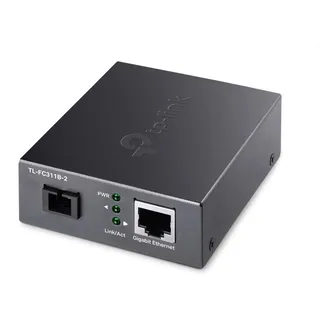 TP-Link TL-FC311B-2, Gigabit WDM Media-Konverter (Gigabit-RJ-45-Anschluss, Gigabit-SC-Glasfaseranschluss,Erweiterterung der Glasfaserdistanz bis zu 2 km)