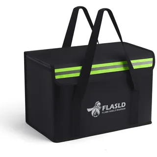 FLASLD Große feuerfeste Lipo Tasche für Lithium-Batterieaufbewahrung und Ladegerät, 355 x 198 x 240 mm wasserdichte Box für Dokumente und Wertsachen
