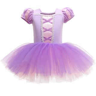 Jolly Fancy - Prinzessin Rapunzel Ballerina Ballett Tütü Kleid Kostüm Ballettkleid Tanzkleid Kleinkind Mädchen Größe 3-4 Jahre 104