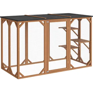Wiltec Freilaufgehege 180 x 80 x 111,8 cm braun