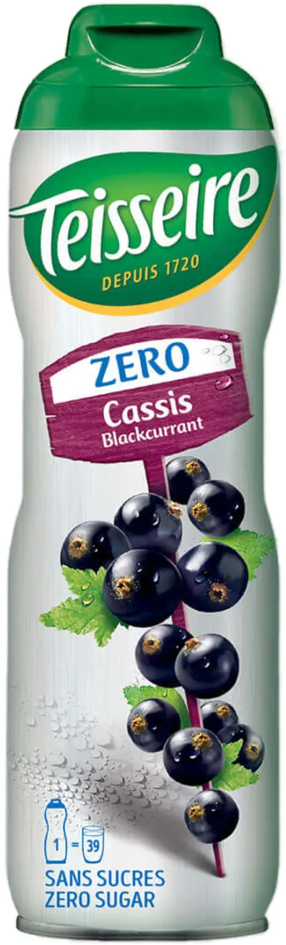 Teisseire Zero Sirup Cassis (schwarze Johannisbeere) 600ml