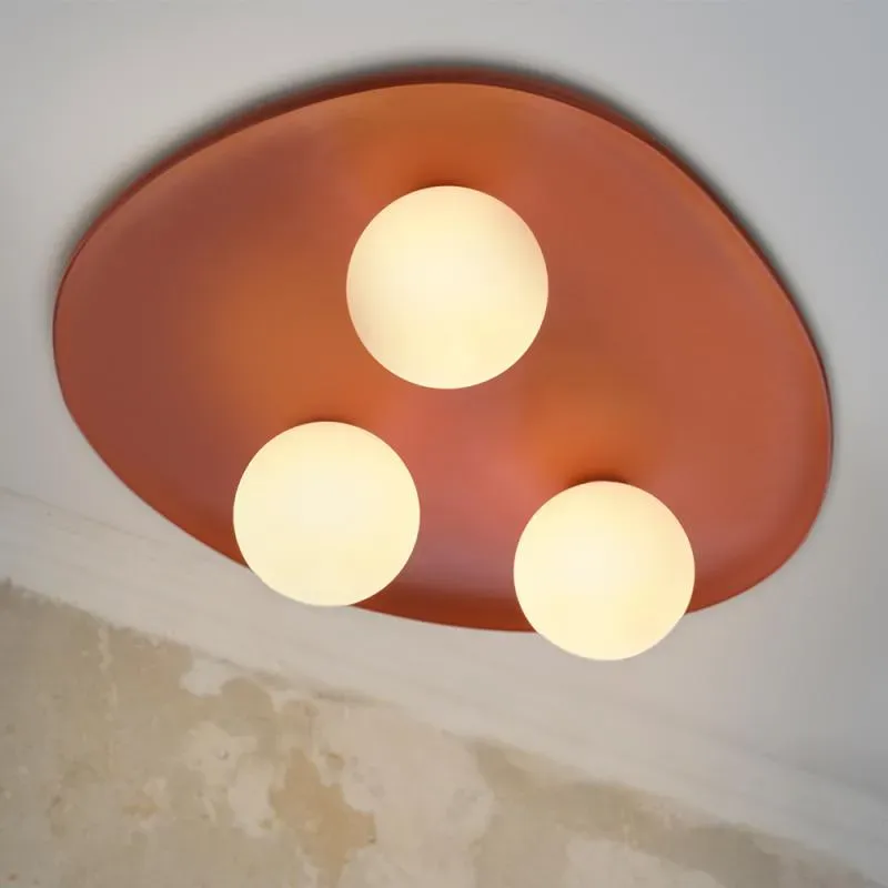OSRAM 3-flammige Deckenleuchte Decor Clay Nest aus Ton mit matter Glaskugel mit 3 x G9 Fassung braun
