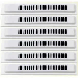 AM Klebeetiketten AM 58 kHz Sicherungsetiketten mit Dummy Barcode deaktivierbar Warensicherung Artikelsicherung (2000)