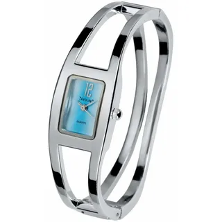 Feminine Tavolino Spangenuhr Damenuhr Stahl Silber Blau Uhr Armbanduhr