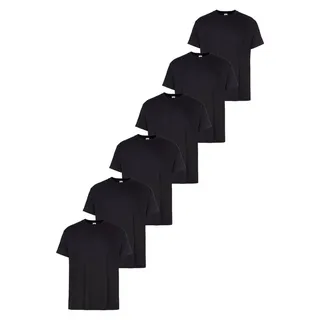 FRUIT OF THE LOOM T-Shirt, (Packung, 6 tlg., 6er-Pack), mit Rundhalsausschnitt, Gr. L (52/54), schwarz Shirts, 38470836-L