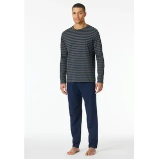 SCHIESSER Herren Schlafanzug Casual Essentials in anthrazit), | Gr.: 52