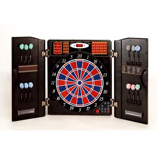 Karella Elektronische Dartscheibe - Dartautomat "CB 90" inkl. 12 Softdarts,schwarz,